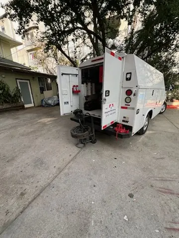Magnet Plumbing service vehicle on-site for Slab Leak Repair in Lake Hunter Terrace